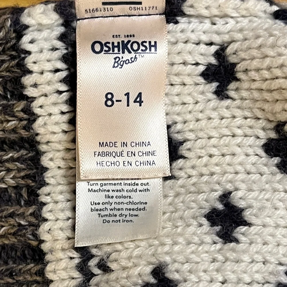 OshKosh B'gosh Kids Gray and Blue Knit Beanie